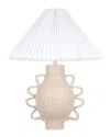 Tov Furniture Hazza Pleated Table Lamp In White
