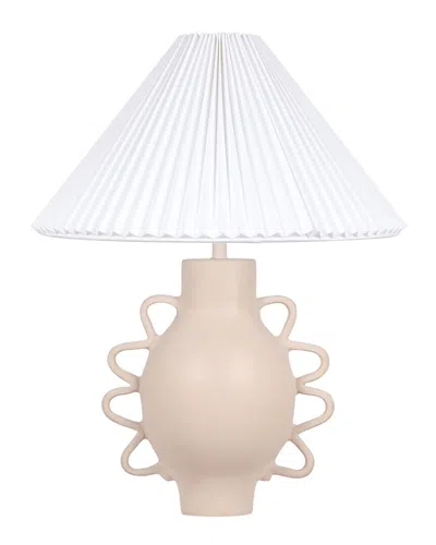 Tov Furniture Hazza Pleated Table Lamp In White