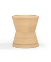 Tov Furniture Henri Natural Rattan Side Table In Nude