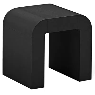 Tov Furniture Hump 19" Wide Modern Black Wood Side Table