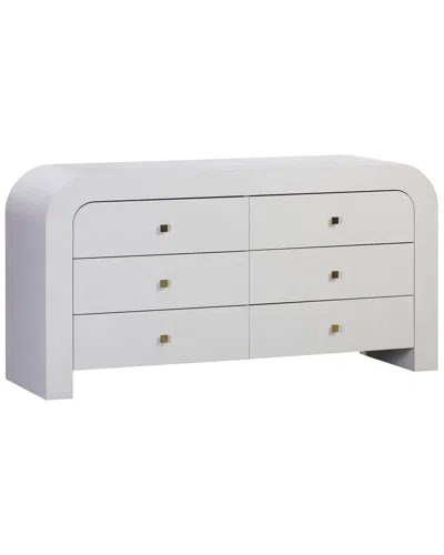 Tov Hump 6 Drawer White Dresser