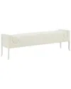 Tov Furniture Ines Boucle Bench In White