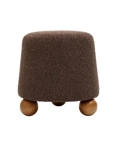 TOV FURNITURE JAINE BOUCLE OTTOMAN
