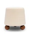 Tov Furniture Jaine Boucle Ottoman In Neutral