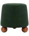 Tov Furniture Jaine Boucle Ottoman