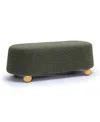 Tov Furniture Jaine Loose Faux Mohair Large Ottoman