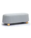 Tov Furniture Jaine Loose Faux Mohair Large Ottoman