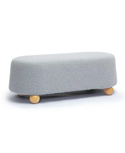 Tov Furniture Jaine Loose Faux Mohair Large Ottoman