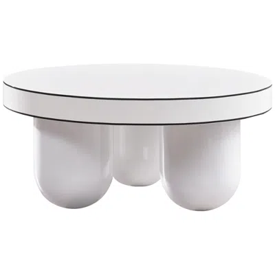 Tov Furniture Jasper 33" Wide Glossy White Modern Coffee Table