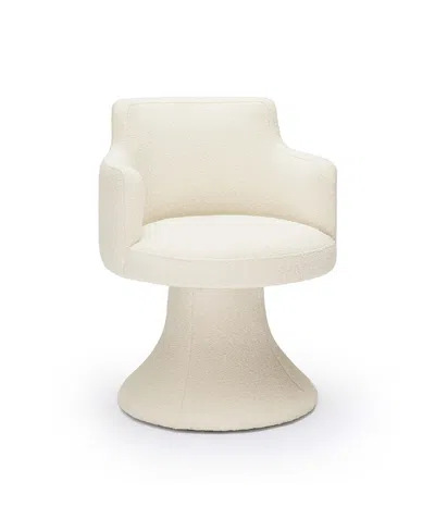 Tov Furniture Jeffree Performance Boucle Swivel Dining Chair In Neutral