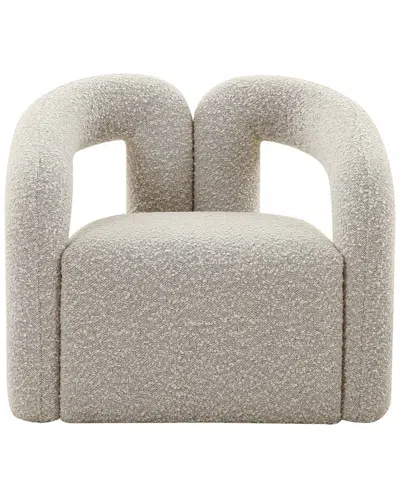 Tov Furniture Jenn Boucle Accent Chair In Grey