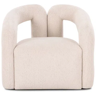 Tov Furniture Jenn Cream Performance Boucle Accent Chair In Pink