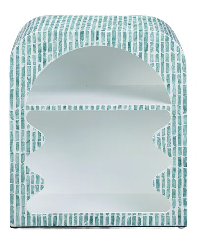 Tov Furniture Jess Capiz Shell Nightstand In Green