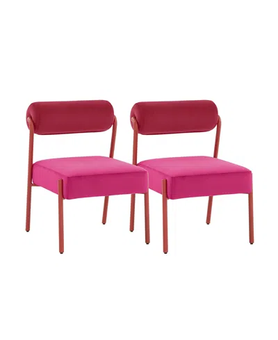 Tov Furniture Jolene Dining Chair, Set Of 2 In Pink