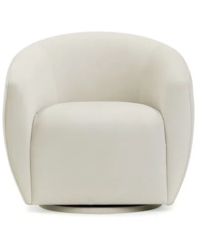Tov Furniture Jordan Velvet Swivel Chair In Cream