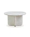 Tov Furniture Juju Marble Indoor-outdoor Coffee Table In White