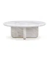 Tov Furniture Juju Marble Indoor-outdoor Coffee Table In White