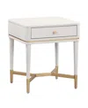 Tov Furniture 1 Piece Wood 1 Drawer Nightstand In White