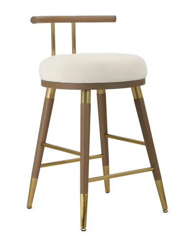 Tov Furniture Juniper Cream Velvet Counter Stool In Multi