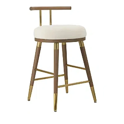 Tov Furniture Juniper Cream Velvet Barstool