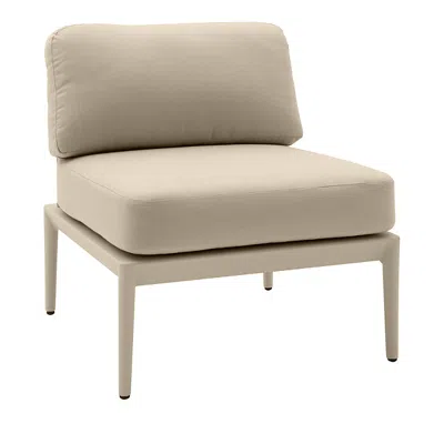 Tov Furniture Kapri Modular Outdoor Armless Chair In Neutral