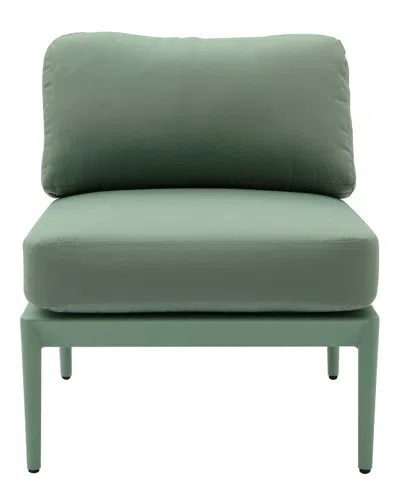 Tov Furniture Kapri Modular Outdoor Armless Chair In Green