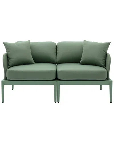 Tov Furniture Kapri Modular Outdoor Loveseat In Green