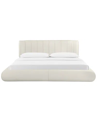 Tov Furniture Karol Vegan Leather Bed In White
