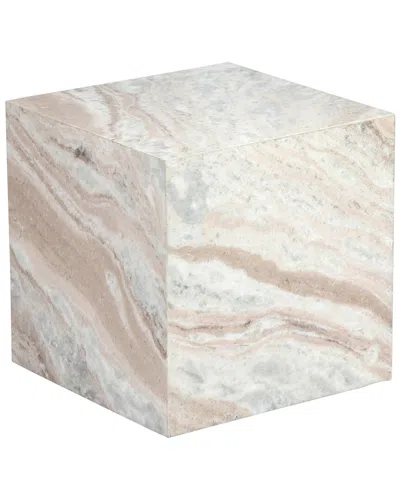 Tov Furniture Keira Marble Side Table In Neutral