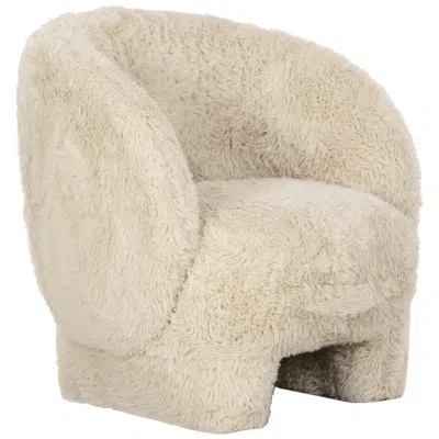 Tov Furniture Kiki 28" Wide Natural Vegan Shearling Accent Chair