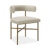 Tov Furniture Kim Performance Velvet Chair In Cream