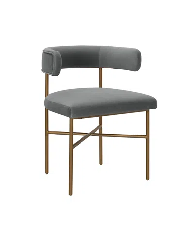 Tov Furniture Kim Velvet Chair In Gray