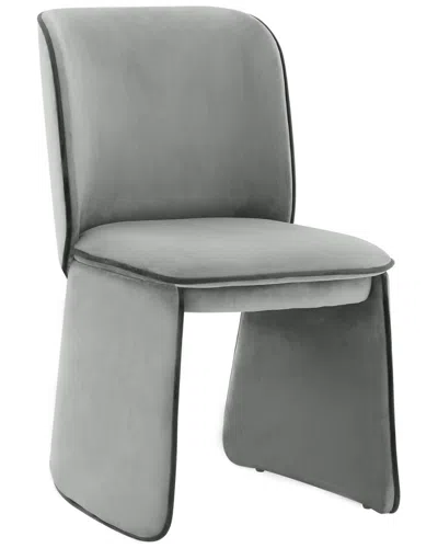 Tov Kinsley Velvet Dining Chair In Grey