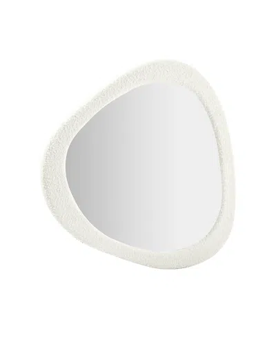 Tov Furniture Klaryss Boucle Triangular Mirror In White