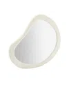 Tov Furniture Klaryss Teardrop Boucle Mirror In Gray
