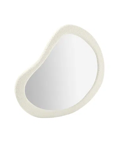 Tov Furniture Klaryss Teardrop Boucle Mirror In Gray