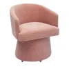 Tov Furniture Kristen Rolling Desk Chair In Pink