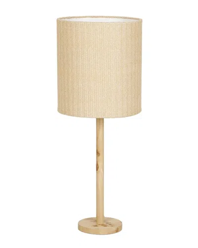 Tov Furniture Lamia Burl & Raffia Designer Table Lamp In Multi