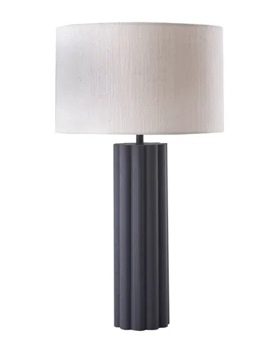 Tov Furniture Latur Grey Table Lamp In Black