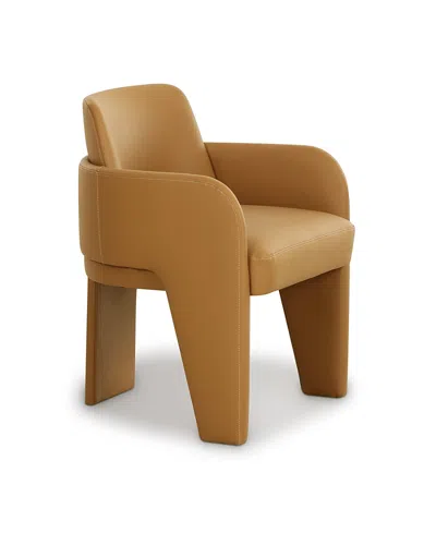 Tov Furniture Leo Performance Faux Leather Dining Chair In Brown