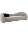 Tov Furniture Leonie Grey Faux Shearling Sofa In Grey