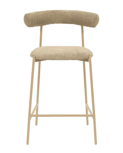 Tov Furniture Liliana Velvet Counter Stool In Brown