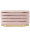 Tov Lillian Storage Bench In Blush