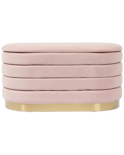 Tov Lillian Storage Bench In Blush