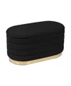Tov Furniture Lillian Velvet Storage Bench In Black