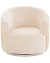 Tov Furniture London Peche Pleated Swivel Chair In Multi