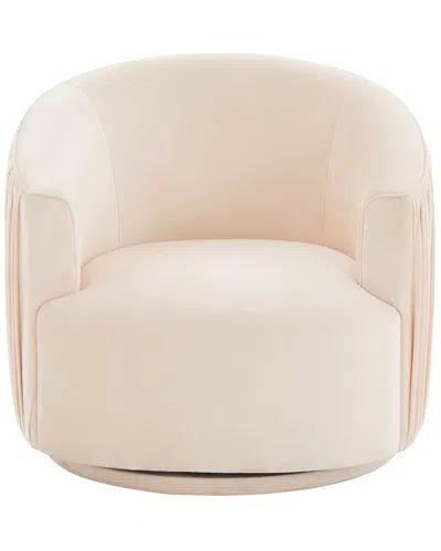 Tov Furniture London Peche Pleated Swivel Chair In Multi