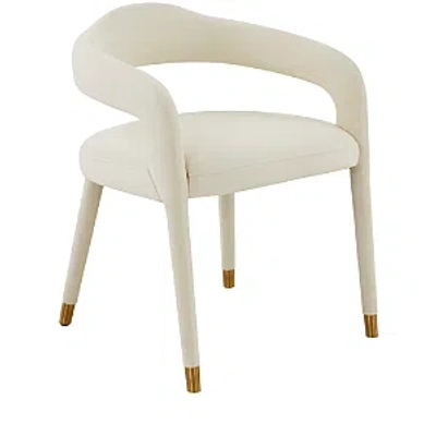 Tov Furniture Lucia Velvet Dining Chair In Cream