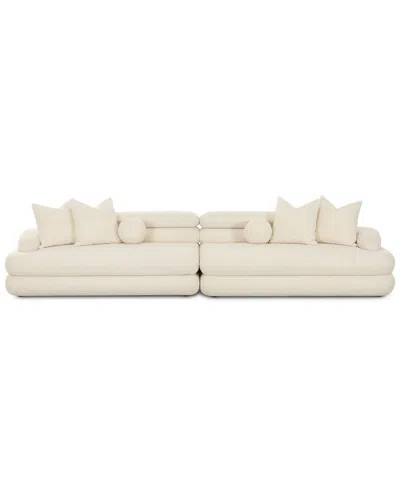 Tov Furniture Lulu Cream Boucle Modular Sofa