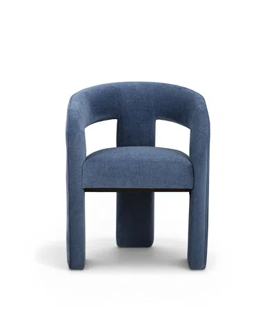 Tov Furniture Malone Denim Performance Fabric Dining Chair In Blue